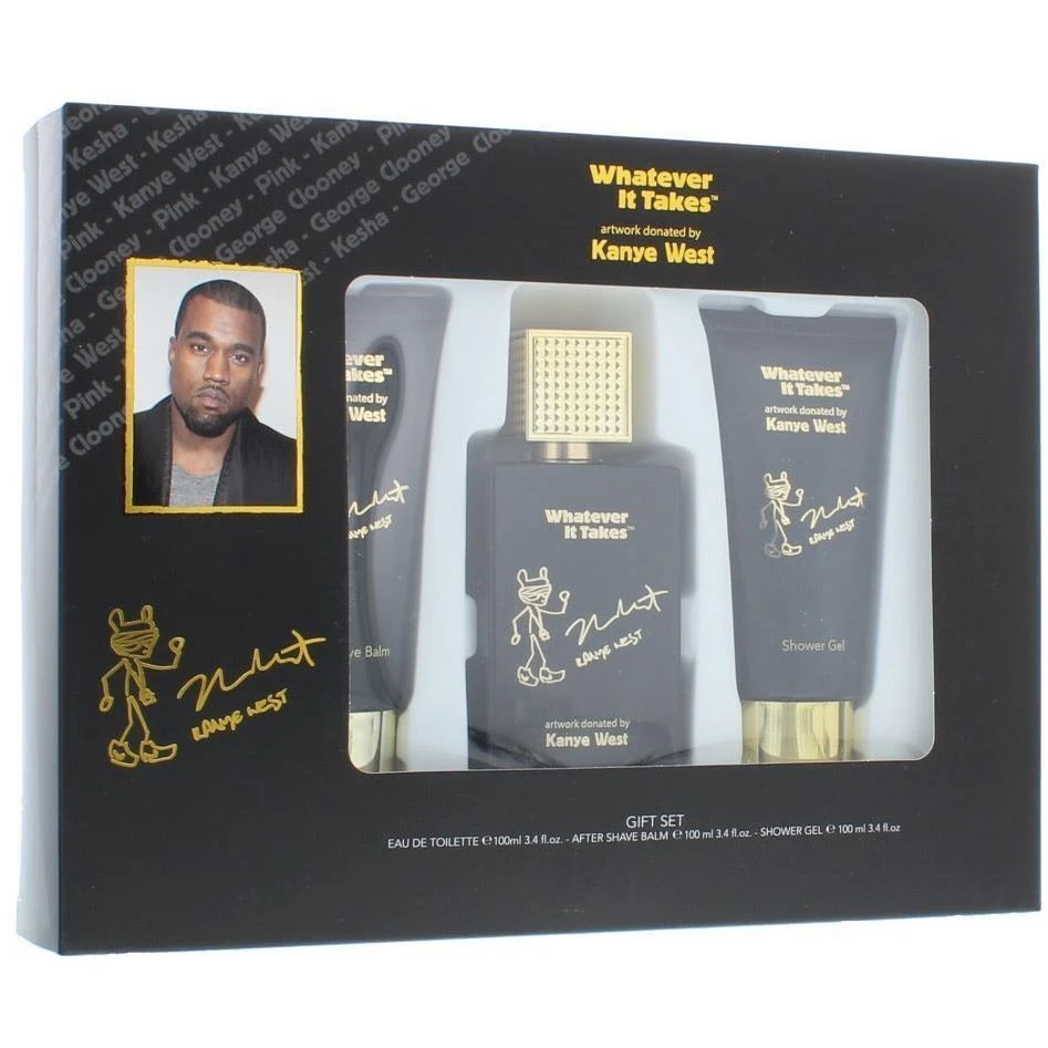 Whatever It Takes Kanye West Set Regalo 100ml EDT + 100ml Balsamo Dopobarba + 100ml Gel Doccia 1 Whatever It Takes Kanye West Set Regalo 100ml EDT + 100ml Balsamo Dopobarba + 100ml Gel Doccia